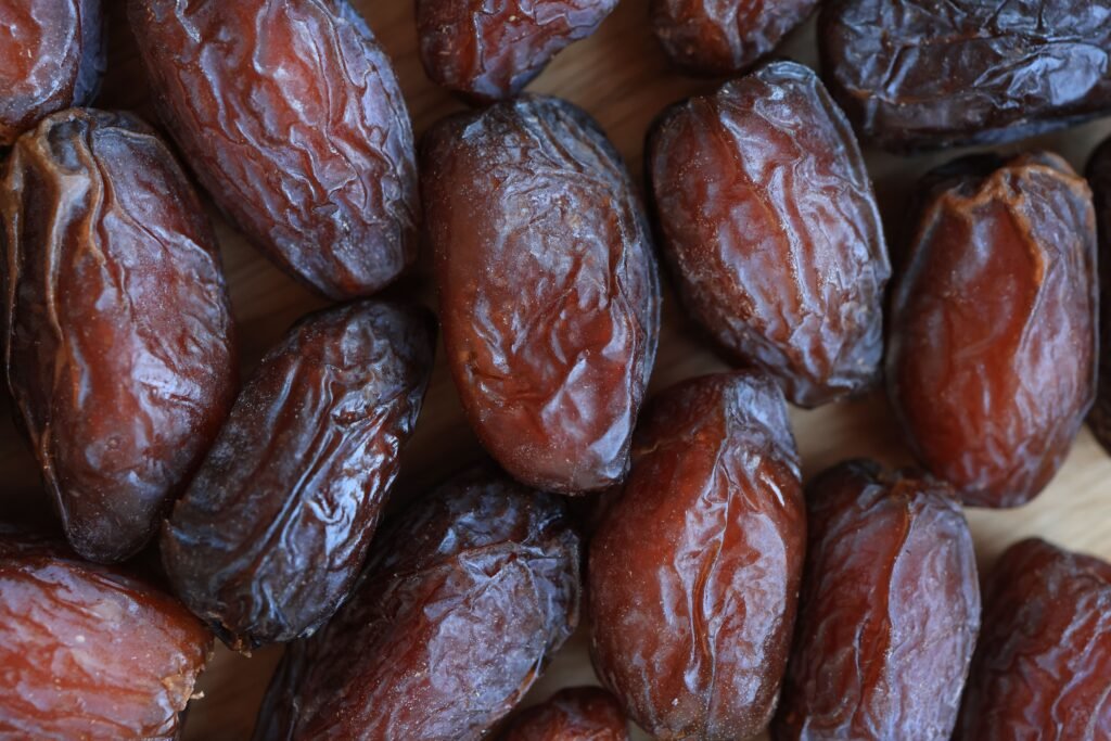 High-quality close-up image of organic dried dates showcasing texture and detail.